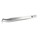 RS PRO Stainless Steel Angled Flat Tweezer 120mm 136-9846
