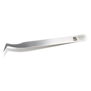 RS PRO Stainless Steel Angled Flat Tweezer 120mm 136-9846
