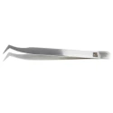 RS PRO Stainless Steel Angled Flat Tweezer 120mm 136-9846