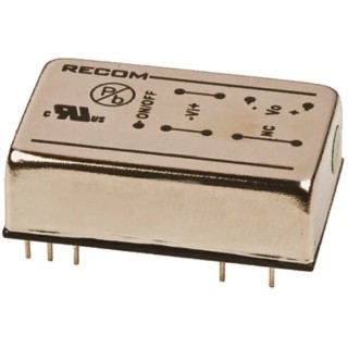 Recom 8W Single Output Regulated Isolated DC/DC Converter 24V DC Input, 3.3V DC Output, 2.4A Output Current, Through RP08-AW