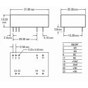 Recom 8W Single Output Regulated Isolated DC/DC Converter 24V DC Input, 3.3V DC Output, 2.4A Output Current, Through RP08-AW