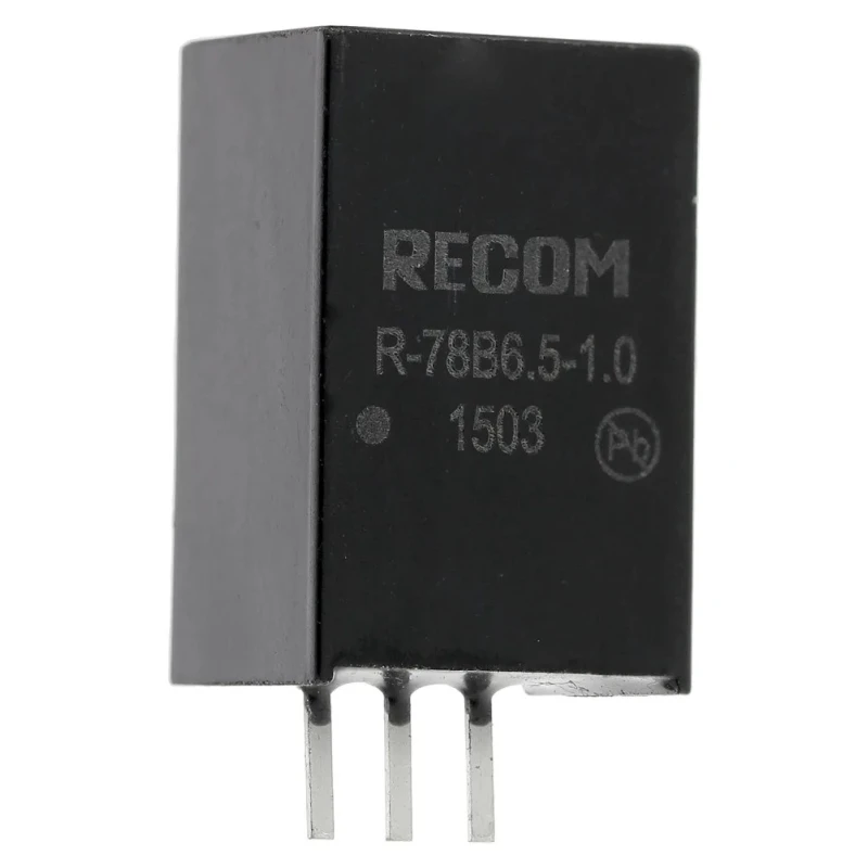 Recom Switching Regulator Through Hole, 6.5V DC Output Voltage, 1 A Output Current, 6.5W Power R-78B6.5-1.0