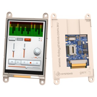 4D Systems gen4 IoD UART LCD Colour Display 81.28 mm Diagonal 240 x 320 Pixel Resistive Touch Screen SK-gen4-IoD-32T