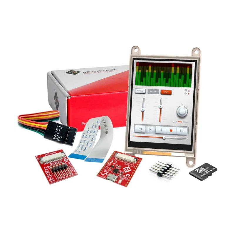 4D Systems gen4 IoD UART LCD Colour Display 81.28 mm Diagonal 240 x 320 Pixel Resistive Touch Screen SK-gen4-IoD-32T