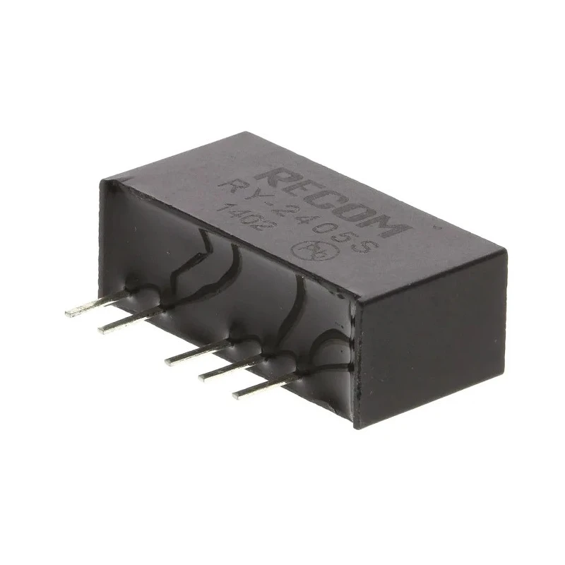 Recom DC/DC Converter 5V DC Output 200 mA 24V DC Input Through Hole Mount SIP Package 1W Power RY-2405S