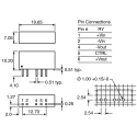 Recom DC/DC Converter 5V DC Output 200 mA 24V DC Input Through Hole Mount SIP Package 1W Power RY-2405S