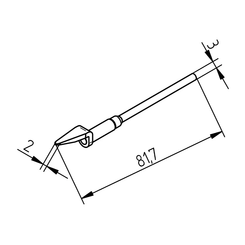 Ersa Desoldering Gun Tip Straight Knife 4mm Length for MFR-DSX, MFR-HDS, MFR-SDX, MFR-SDI, MFR-DSI Systems 452MDLF020