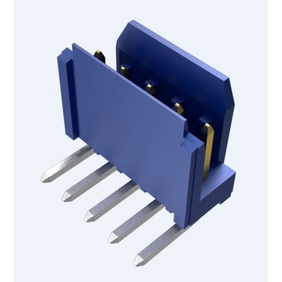 Amphenol ICC Dubox Series Right Angle Through Hole PCB Header 5 Contacts 2.54 mm Pitch 1 Row Shrouded 76382-305LF