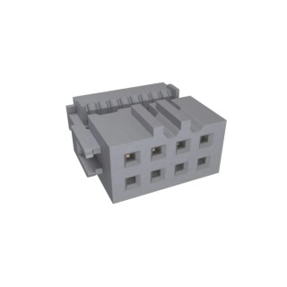 Amphenol Communications Solutions 8-Way 2-Row Shrouded IDC Female Connector for Cable 1000V ac 1A 2.54mm Pitch 71600-108LF