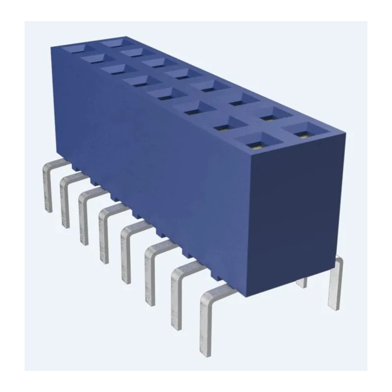 Amphenol Communications Solutions Dubox Series Straight Through Hole PCB Socket, 16-Contact, 2 Row, 2.54 mm Pitch 71991-308LF