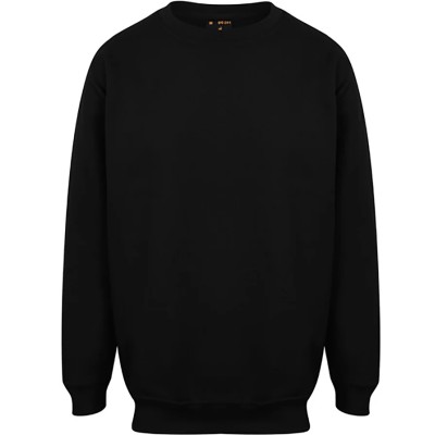 RS PRO Black Cotton, Polyester Unisex Zipper Work Sweatshirt XL 440 to 460 mm 137-0251