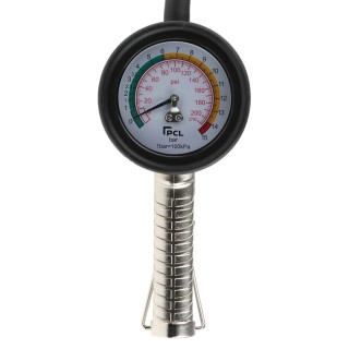 PCL Tyre Inflator 15 bar, 1/4 in Air Inlet BSP, Alloy Body with Rubber Protected Gauge ADTG4