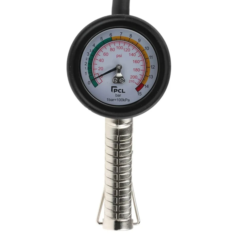 PCL Tyre Inflator 15 bar, 1/4 in Air Inlet BSP, Alloy Body with Rubber Protected Gauge ADTG4