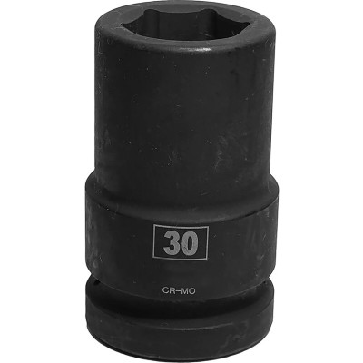 RS PRO 30 mm Deep Impact Socket 1 in Square Drive Chrome Molybdenum Steel Blackened Finish 137-0936