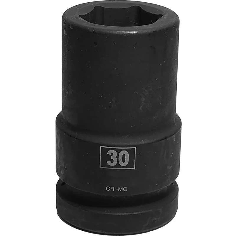 RS PRO 30 mm Deep Impact Socket 1 in Square Drive Chrome Molybdenum Steel Blackened Finish 137-0936