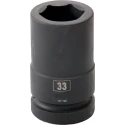 RS PRO 33 mm Deep Impact Socket 1 in Square Drive Chrome Molybdenum Steel Blackened Finish 137-0938