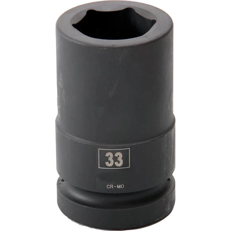 RS PRO 33 mm Deep Impact Socket 1 in Square Drive Chrome Molybdenum Steel Blackened Finish 137-0938