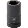RS PRO 33 mm Deep Impact Socket 1 in Square Drive Chrome Molybdenum Steel Blackened Finish 137-0938
