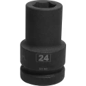 RS PRO 24 mm Deep Impact Socket 1 in Drive Chrome Molybdenum Steel Blackened Finish 137-0933