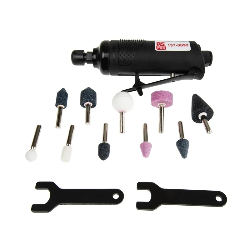 RS PRO 20000rpm Air Die Grinder 165mm Overall Length 6.35mm Inlet Size Taiwan 137-0892
