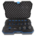 RS PRO 18-Piece 1/2 in Hexagon Impact Socket Set Chrome Molybdenum Steel Chrome Finish 10 to 32 mm 137-0908