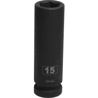 RS PRO 15 mm Deep Impact Socket 12.7 mm Square Drive 137-0917