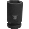 RS PRO 38 mm Deep Impact Socket 1 in Square Drive Chrome Molybdenum Steel Blackened Finish 137-0943