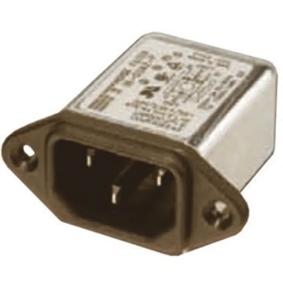 Roxburgh EMC IEC Filter RIX0642P 250 V AC 250 V DC 6A Screw Mount Male Connector Pin