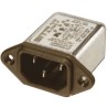 Roxburgh EMC IEC Filter RIX0642P 250 V AC 250 V DC 6A Screw Mount Male Connector Pin
