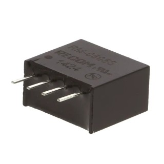 Recom DC/DC Converter 5V DC Output 50mA 4.5V-5V Input Through Hole SIP Package RM-0505S