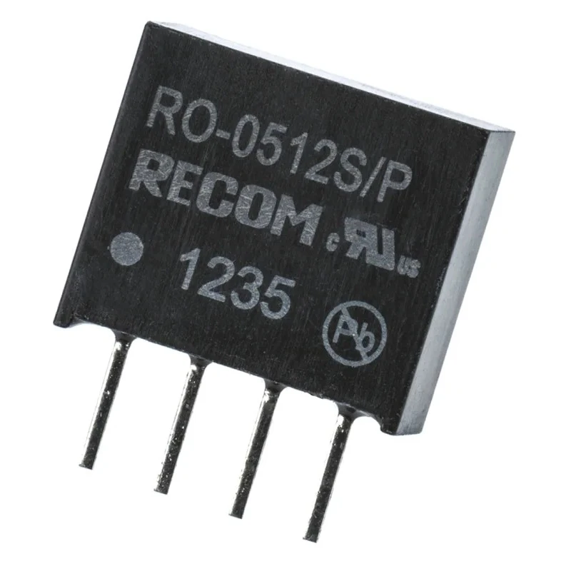 Recom DC/DC Converter SIP Package 12V DC Output 83 mA 1W Through Hole RO-0512S/P