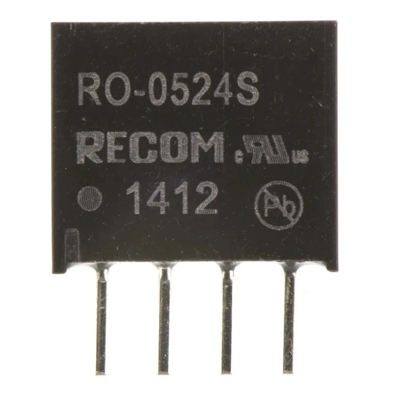 Recom DC/DC Converter , Through Hole SIP Package, 24V DC Output, 42mA, 5V DC Input, 1W Power, 1kV DC Isolation RO-0524S