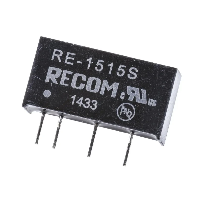 Recom DC/DC Converter 15V DC Output 66mA, 15V DC Input, 1W Power, SIP 7-Pin Through Hole Package RE-1515S