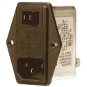Roxburgh EMC IEC Inlet Filter Male Screw Mount Faston Termination 250 V ac 250 V dc 6 A RIS0622H2