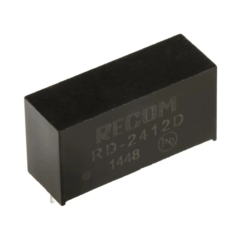 Recom DC/DC Converter Dual Output 12V dc 84 mA 24V dc Input Through Hole 7-Pin RD-2412D