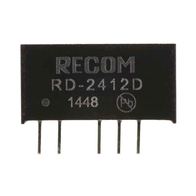 Recom DC/DC Converter Dual Output 12V dc 84 mA 24V dc Input Through Hole 7-Pin RD-2412D
