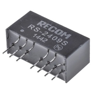 Recom RS 2W SIP DC/DC Converter, RS-2409S, 9V DC Output, 222mA, 18-24V DC Input, Through Hole, 85°C Max Temp