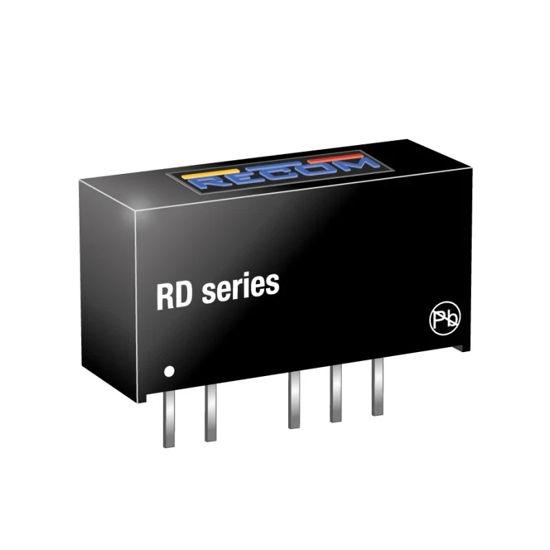 Recom DC/DC Converter, 2W Power, 15V DC Output, 66mA Output Current, 24V DC Maximum Input, 85°C Max Temp, 7-Pin RD-2415D