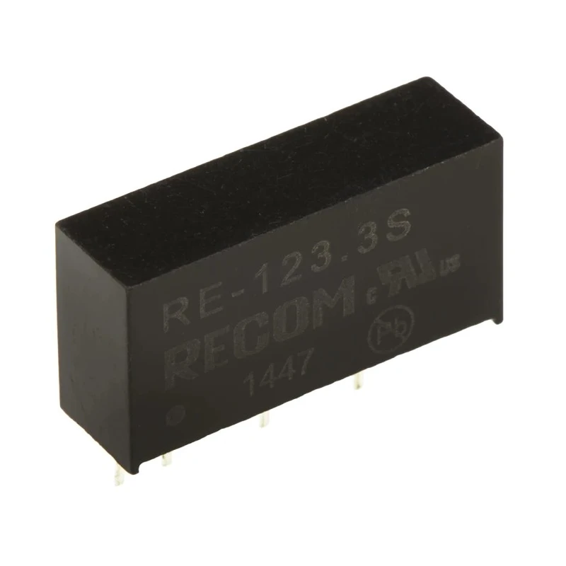 Recom DC/DC Converter 3.3V DC Output 300mA, 12V DC Input, 1W Max Power, Through Hole SIP Package, Operating Temp RE-123.3S