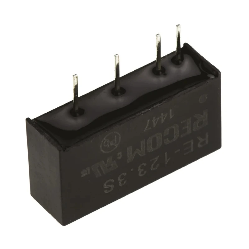 Recom DC/DC Converter 3.3V DC Output 300mA, 12V DC Input, 1W Max Power, Through Hole SIP Package, Operating Temp RE-123.3S