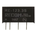 Recom DC/DC Converter 3.3V DC Output 300mA, 12V DC Input, 1W Max Power, Through Hole SIP Package, Operating Temp RE-123.3S