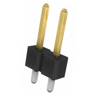 Amphenol Communications Solutions Bergstik Series Straight Through Hole Pin Header, 2 Contact, 2.54 mm Pitch 77311-101-02LF