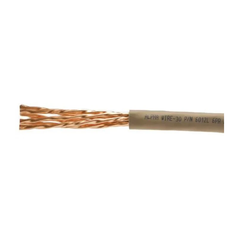Alpha Wire Alpha Essentials LSZH Communication & Control Series Data Cable 6 Pairs 12 Cores 0.35 mm² 30 m Grey 6012L SL005