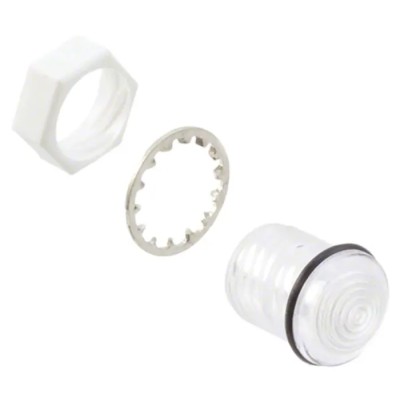 VCC CMS 442 Series 1-Way Clear Hexagon Polycarbonate Threaded LED Lens CMS_442_CTP