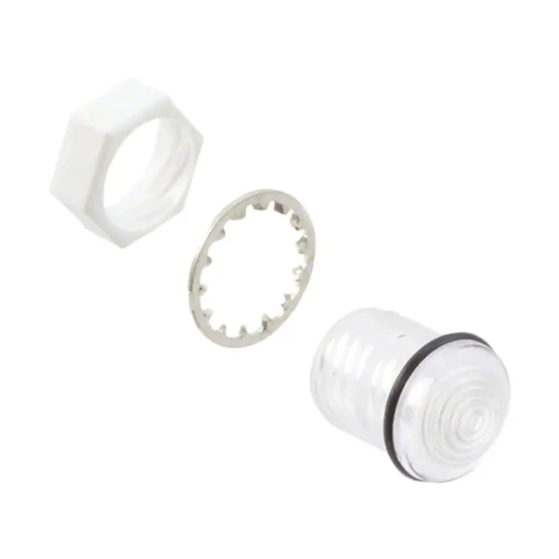 VCC CMS 442 Series 1-Way Clear Hexagon Polycarbonate Threaded LED Lens CMS_442_CTP