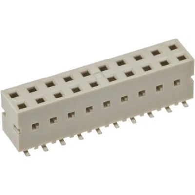 Amphenol Communications Solutions Dubox Series Straight Surface PCB Socket, 6-Contact, 2 Row, 2.54 mm Pitch 89898-303LF