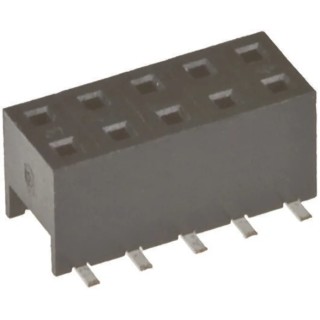 Amphenol Communications Solutions Minitek Series 6-Contact 2 Row 2 mm Pitch Straight Surface PCB Socket 55510-106TRLF