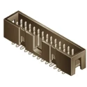 Amphenol Communications Solutions Quickie Series Straight Surface PCB Header, 20 Contacts, 2.54 mm Pitch, 2 Row, 72454-020LF
