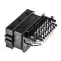 Delphi Sicma Automotive Male Black Through Hole Rectangular Connector 24 Contacts Solder Termination HCCPHPE24BKA90F