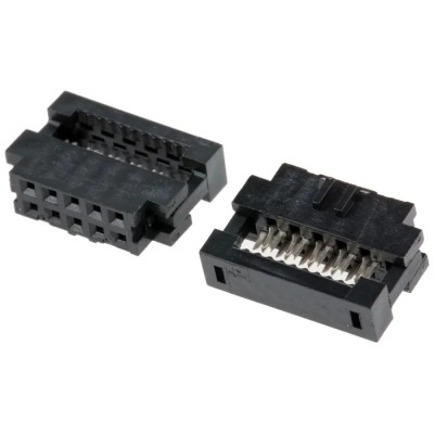 Amphenol Communications Solutions 10-Way IDC Connector Female for Cable, 2 Row, 650V AC, 1A, Gold over Nickel 89361-710LF